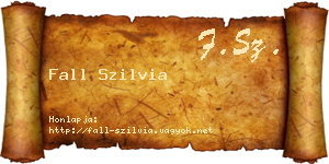 Fall Szilvia névjegykártya